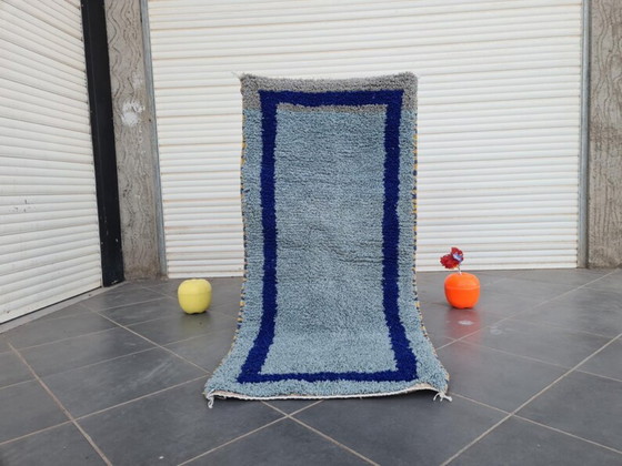 Image 1 of Marokkanischer Teppich aus Naturleinen, 200 x 100 cm