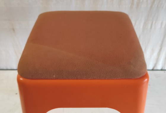 Image 1 of Vintage orange stool by Ami (France) - 1960s/70s