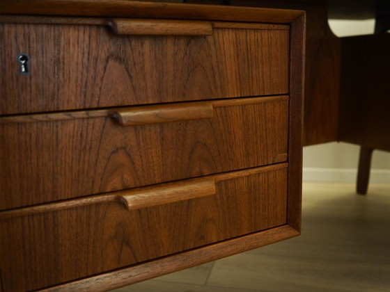 Image 1 of Teak desk, Danish design, 1970s, manufacturer: Omann Jun