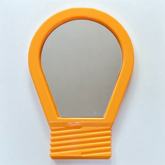Image 1 of Pop Art spiegel in vorm van gloeilamp, 1980s