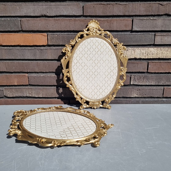 Image 1 of Italian baroque metal frames for photos or paintings, etc. (Internal dimensions 22x17 cm)