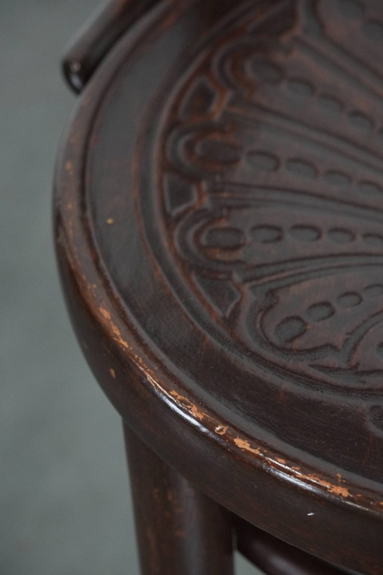 Image 1 of 4 sedie da bistrot Cosmos in legno vintage, dal design intramontabile