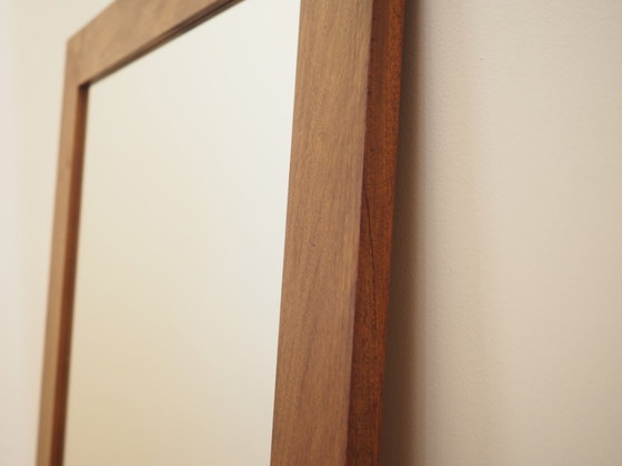 Specchio danese in mogano massiccio con ripiano a doghe, anni '70 – Legno (photo 8 of 14)