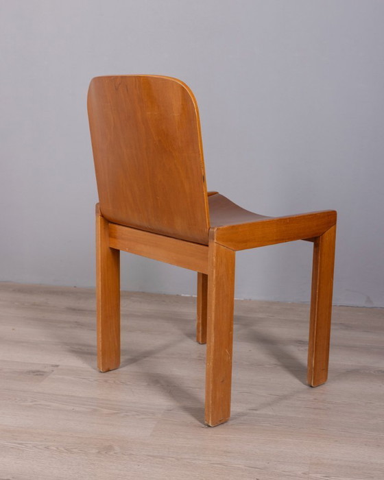 Image 1 of SET OF 4 VINTAGE WOODEN CHAIRS FROM THE 1970s, DESIGNED BY AFRA AND TOBIA SCARPA FOR MOLTENI