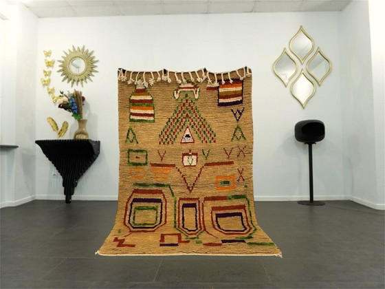 Image 1 of Tapis berbère - 254 cm x 154 cm - laine colorée