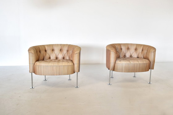 Image 1 of Paar vroege "310" clubfauteuils van Trix en Robert Haussmann voor Swiss Design Collection, Zwitserland 1960