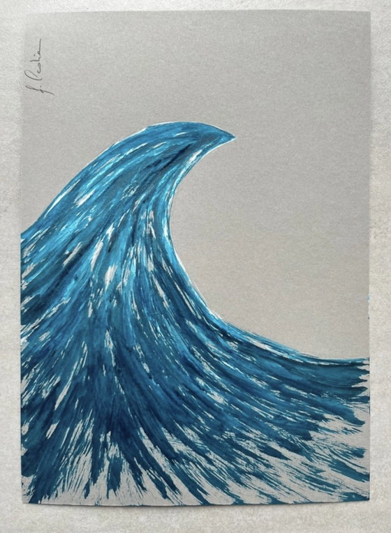 Image 1 of Set aus 2 Skizzen auf grauem Zeichenpapier. 21 x 15 cm