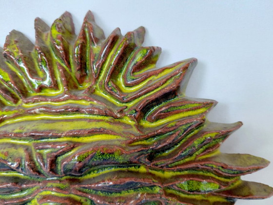Vintage Ceramic Wall Plate Sun – Signed 70s/80s – Vintage Sun, Wall decoration (photo 6 of 9)