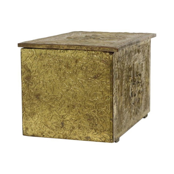 Image 1 of Antique Repoussé Chest Coal Fireplace