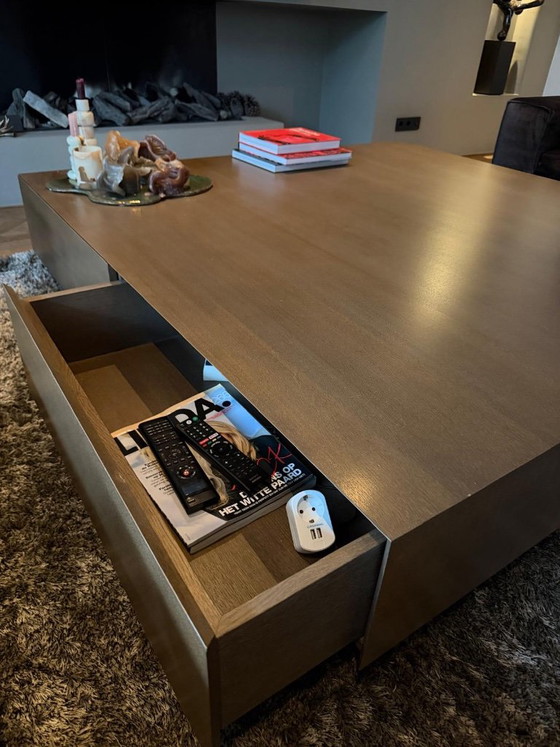 Tavolino da caffè quadrato con cassetto, legno beige, Eric Kuster, Tavolini da caffè, Modern (foto 2 di 5)