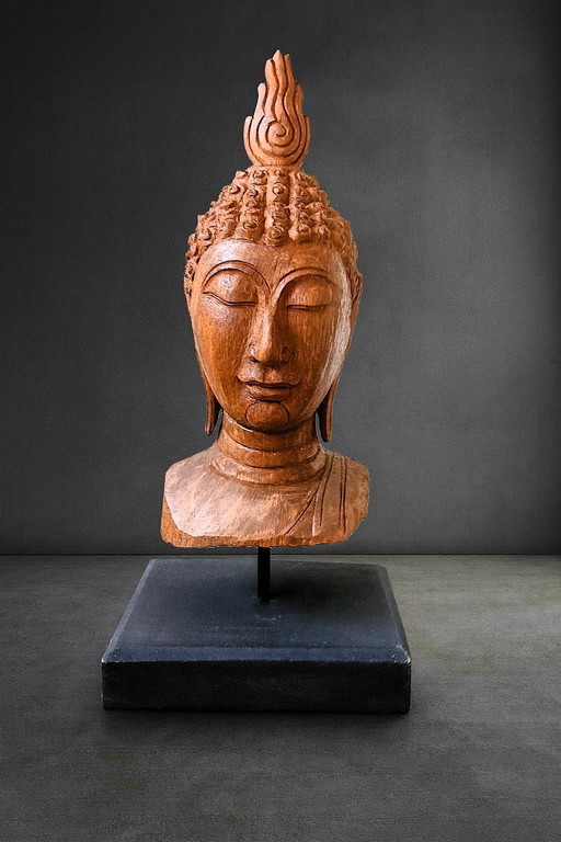 Hand-carved Buddha statue Chiang Mai