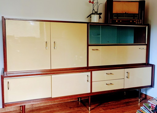 Vintage wall cabinet / sideboard 50-60s - stylish eyecatcher with lots of storage space