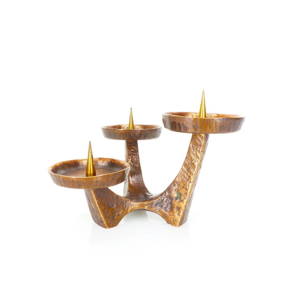 Image 1 of Vintage Bronze Brutalist Candlestick 1960-1970