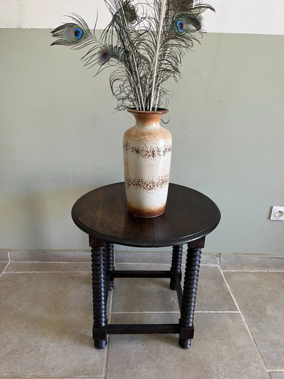 Side table with press screw style legs – Wood, Rustic (photo 8 of 14)