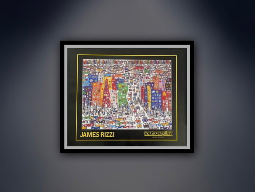 James Rizzi: "It's So Hard to Be a Saint When You Live in the City" – Rare Find from the Grover Gallery, Denver, Colorado