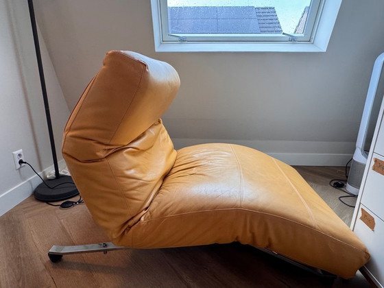 Image 1 of N. Eilersen Fauteuil Geel Leer Jens Juul Lounger