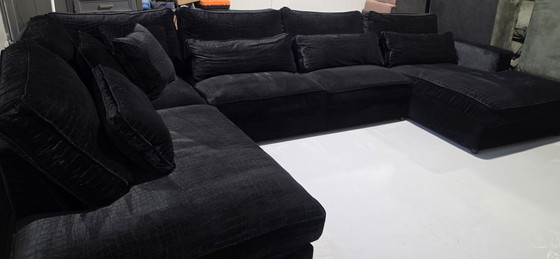 Stokroos Divano angolare black velvet croco, Divani angolari, Altro, Nero (foto 3 di 9)