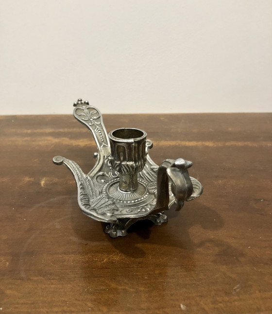 Image 1 of Kerzenhalter Pfau aus Messing