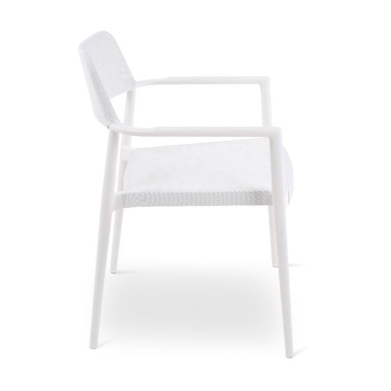 6 Fauteuils Alu Blanc – Castle-Line, Chaises de jardin, Aluminium (photo 5 of 5)