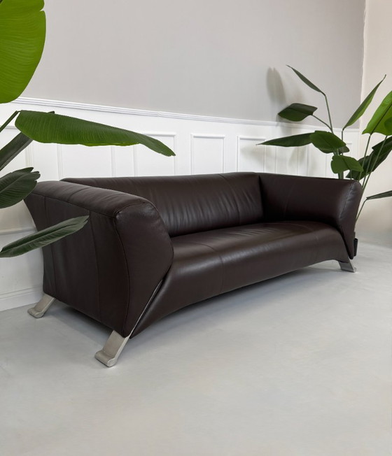Image 1 of Rolf Benz 322 Pelle Marrone Divano Designer Divano