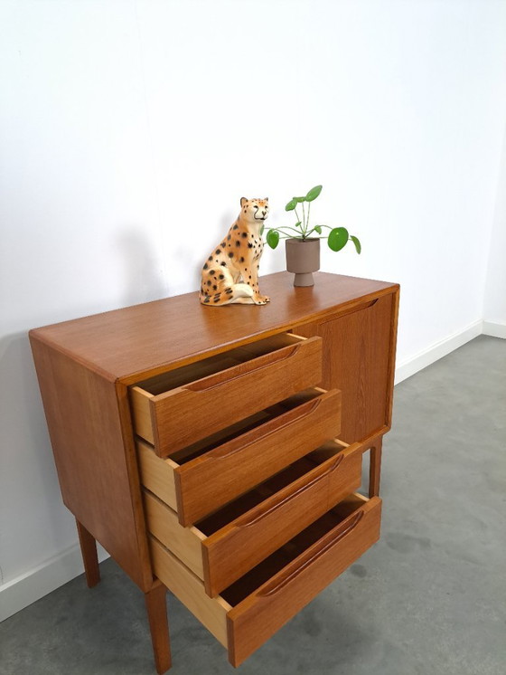 Image 1 of Teak Danish sideboard with drawers vintage