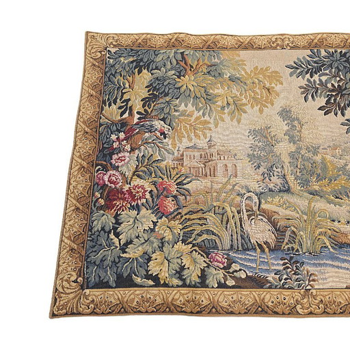 Vintage French Aubusson style wall hanging Le Lignon, 1970s