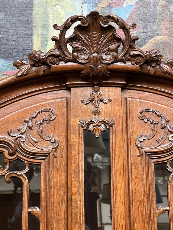 Vitrinekast in Regency-stijl. – Vitrinekasten, Wood, Hollywood Regency (photo 4 of 7)