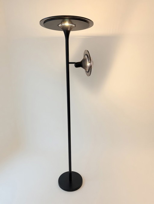 Rara lampada da terra postmoderna anni '70/'80 "era spaziale" a forma di "UFO".