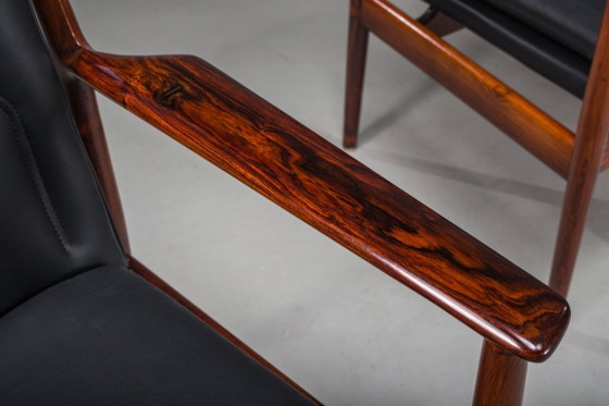 Image 1 of Dänische Modell 431 Sessel aus Leder von Arne Vodder für Sibast Møbler, 1960er, 4er-Set