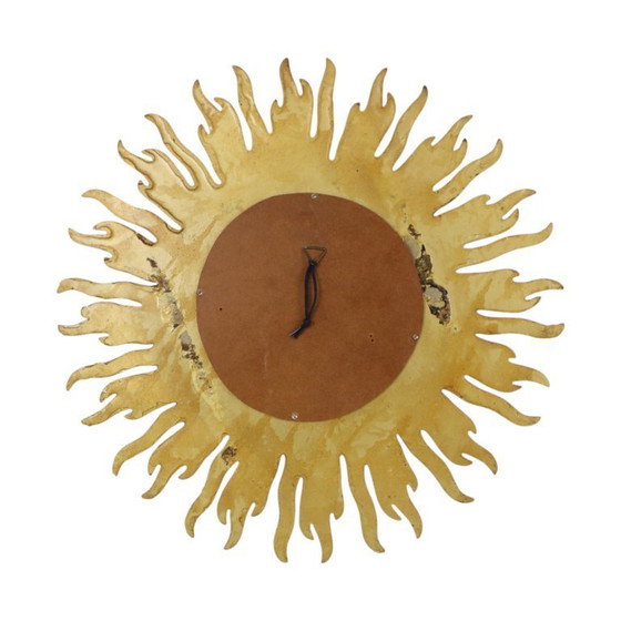 Image 1 of Vintage Bladgoud Vergulde Zonnespiegel Sunburst Convex 52cm