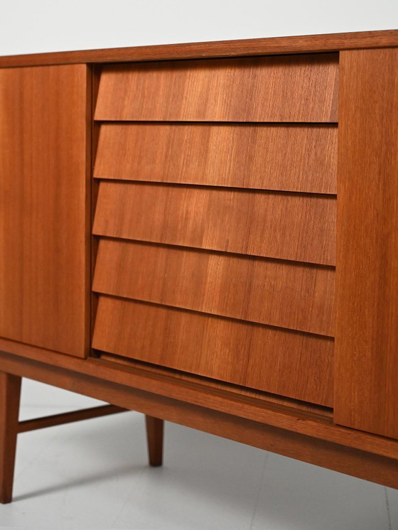 Image 1 of Scandinavian sideboard with louvered drawers, 1950s/60s