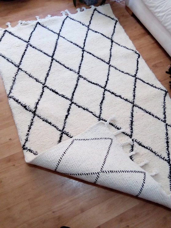 Tappeto tribale marocchino Beni Ourain - Pelo lungo - Lana naturale - 180 x 120 cm – Tappeti, Wool, Cotton (photo 7 of 8)