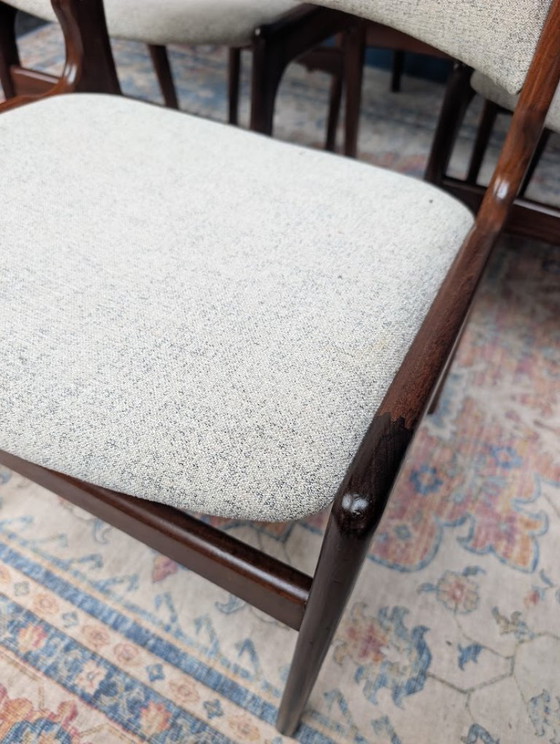 Image 1 of 6x Vintage eetkamerstoelen, Erik Buch voor Anderstrup Møbelfabrik, jaren 60