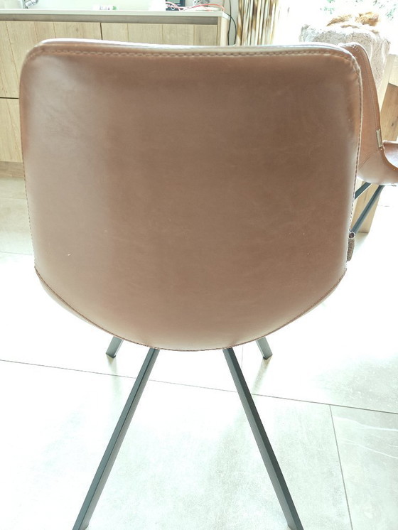 Image 1 of 7 Dutchbone cognac chairs