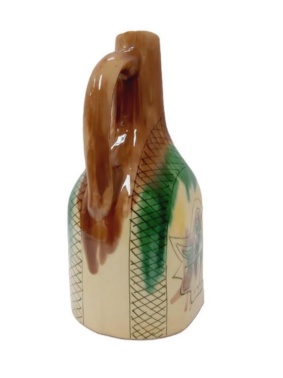 Image 1 of Pichet vintage en céramique émaillée, aiguière 23 cm