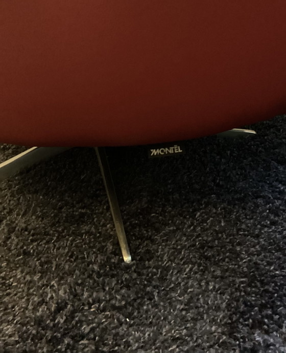 Image 1 of 1 x rode lederen relax stoel