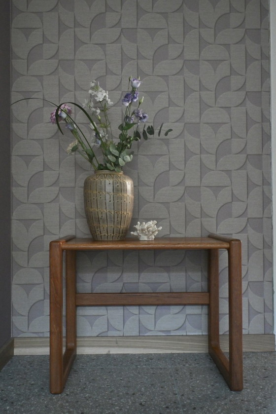 Image 1 of Table d'appoint vintage en chêne massif, design danois