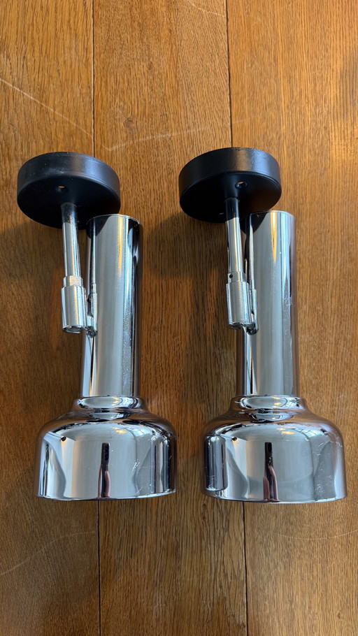 2x Cosack Leuchten vintage plafond wand lampen /spots jaren 60 