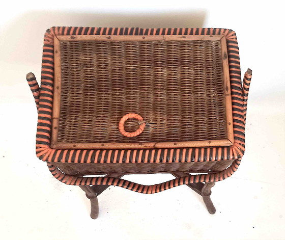 Image 1 of Rieten arbeider jaren 50 Hoogte 72,5 cm