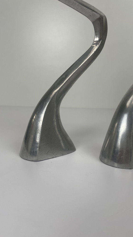 Image 1 of 2 X Arclumis / Swan Candlesticks Design Matthew Hilton