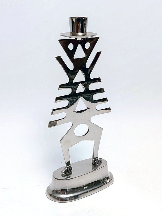 Kandelaar Etnisch Skelet – Kandelaars en kaarsen, Metal, Vintage (photo 4 of 6)
