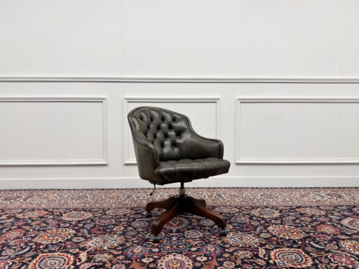 Klassischer englischer Wade Chesterfield Bürostuhl