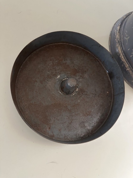 Image 1 of Art Deco umbrella stand 1930s color gray with grape image