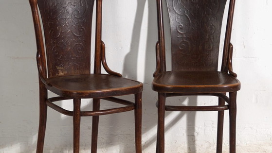 Set antico di 2 sedie Thonet in legno curvato – Europa Centrale, circa – Sedie da pranzo, Metal (photo 3 of 40)