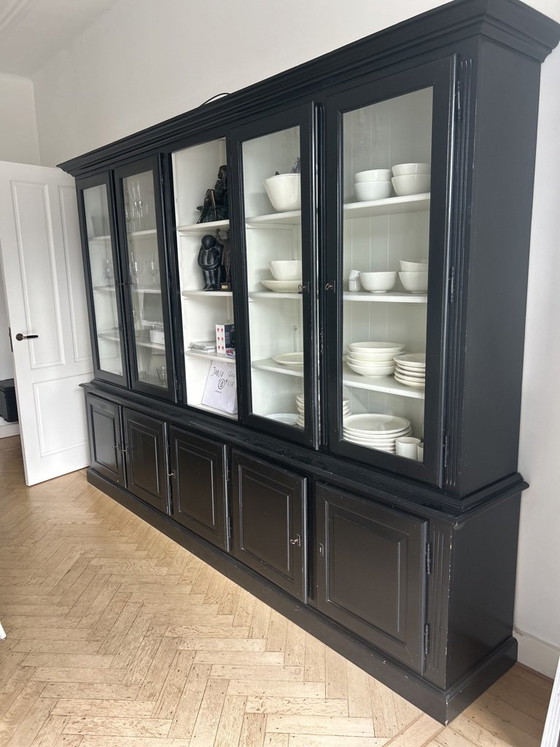 Imposing 5-Door Display / Sideboard Cabinet - Basic Line by Luc Meganck - Belgium - Matte Black (photo 2 of 5)