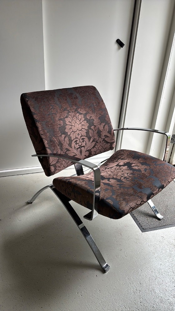 Image 1 of Design Sessel schwarz mit Stahlgestell