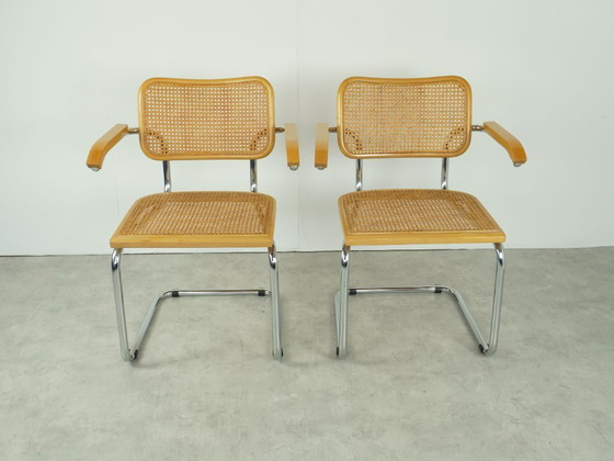 Image 1 of 2 eetkamerstoelen in Marcel Breuer stijl, vintage design B64 Cesca