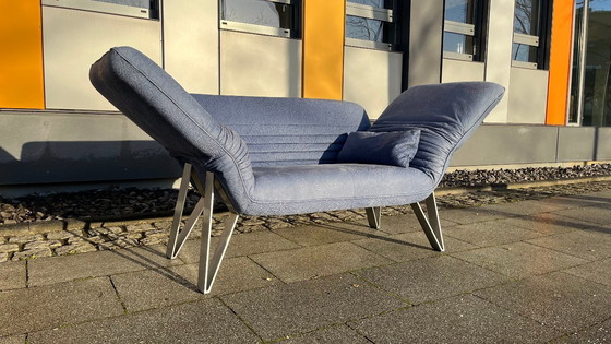 Image 1 of De Sede Design Sofa DS142 Leather (embossed) blue