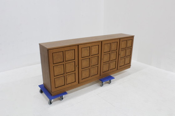 Vintage Brutalist Sideboard 1970s Gerhard Bartels – Wood (photo 5 of 10)