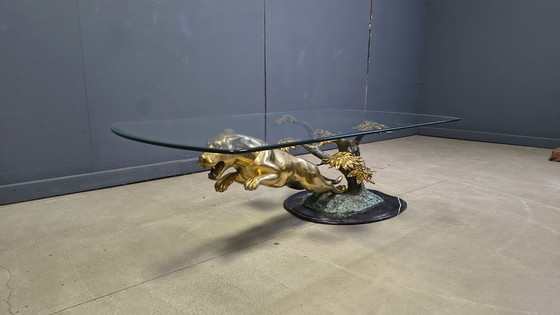 Image 1 of Brass jaguar coffee table, 1970s